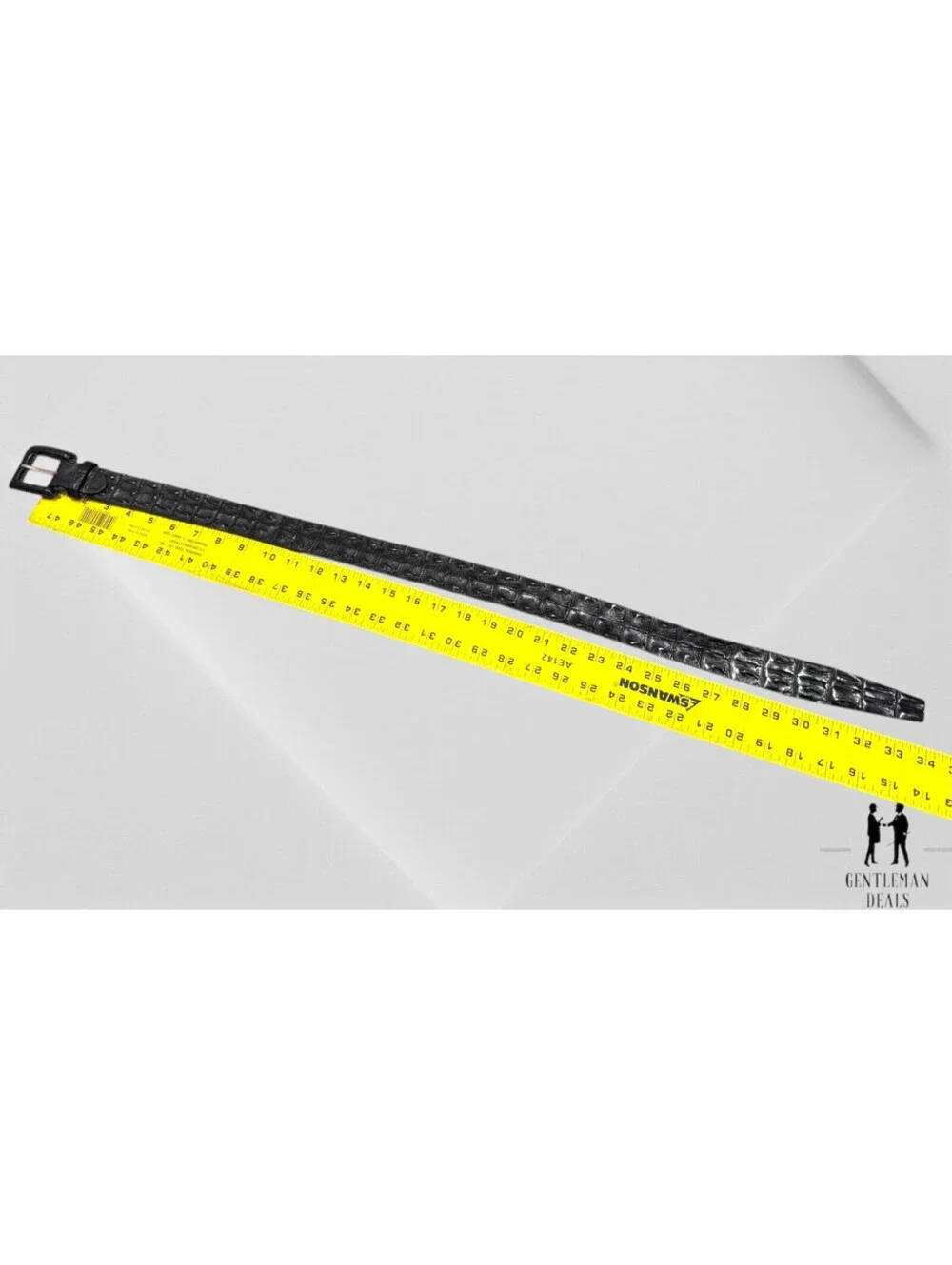 Ambrosi Abrianna new York Real Crocodile Black Italy Belt Womens S